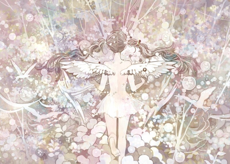angelic figure with wings
