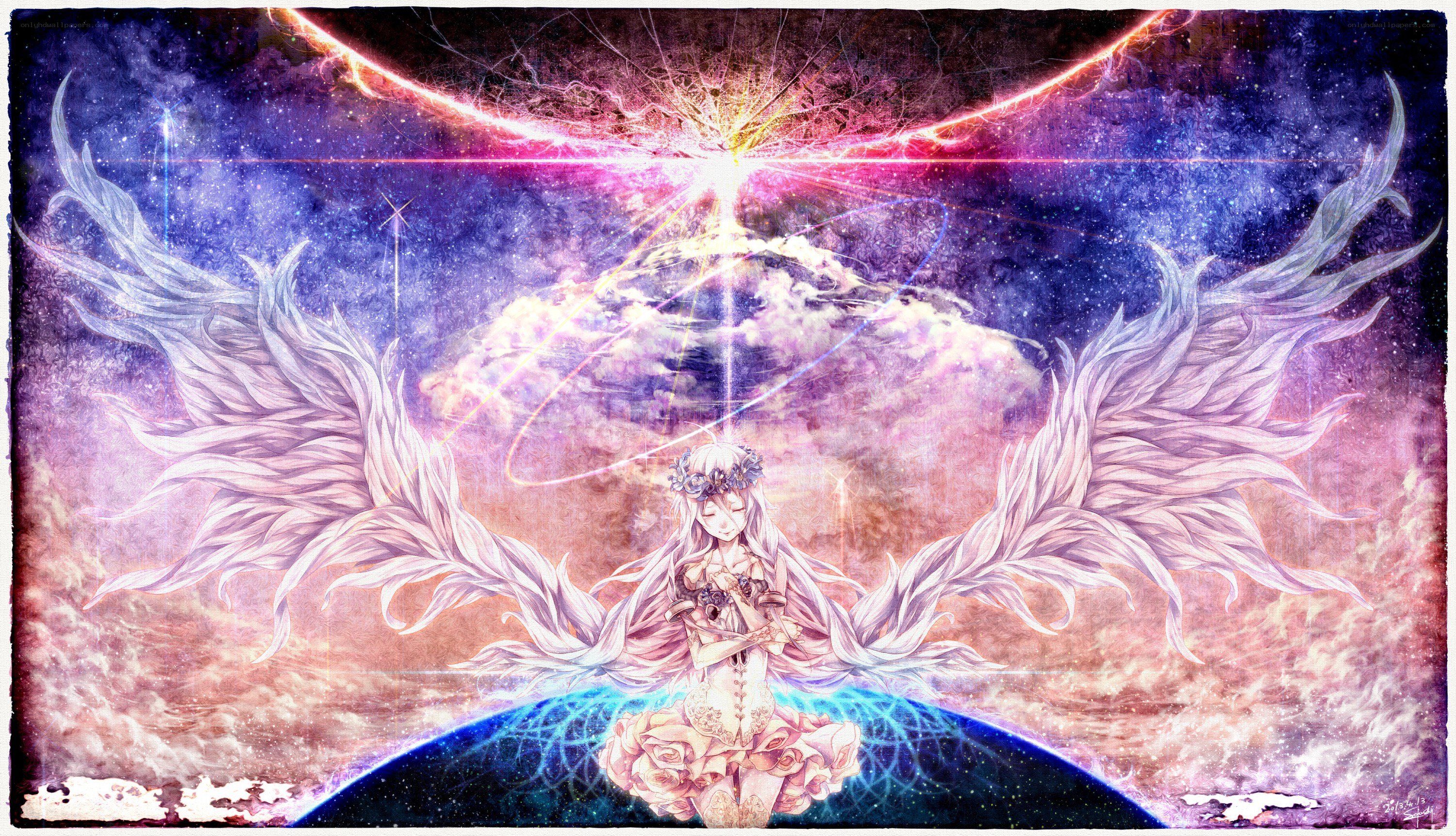 angelic figure with wings