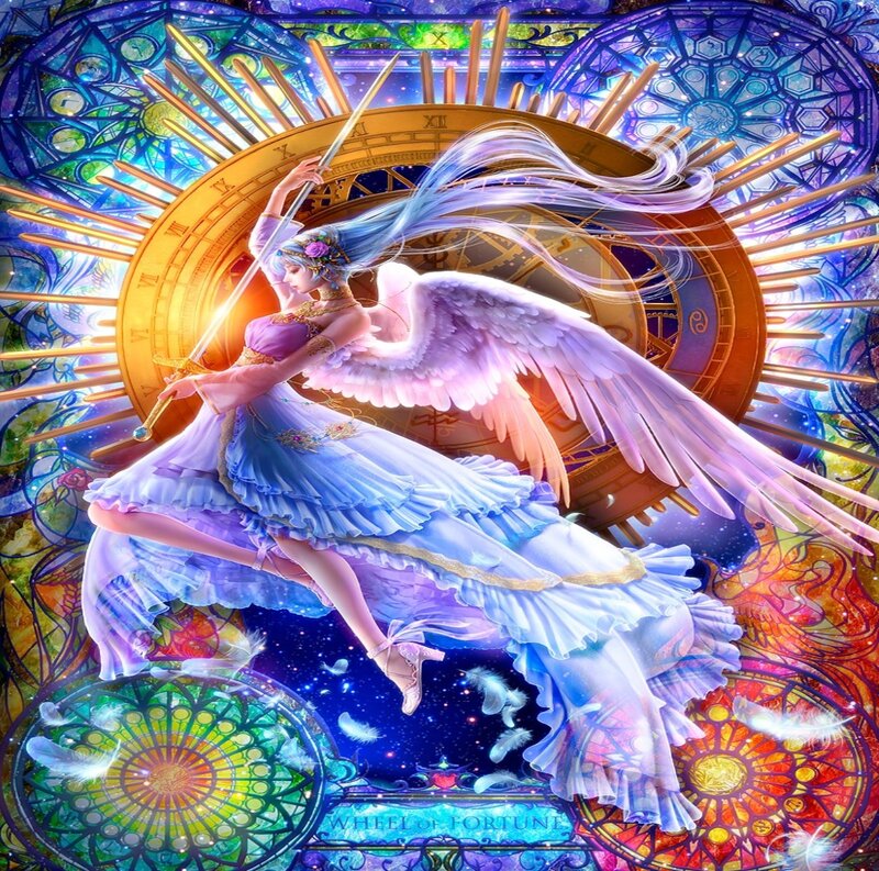 Angelic Figure with Wings — Blue, Dramatic, Night, Digital Art, Sword