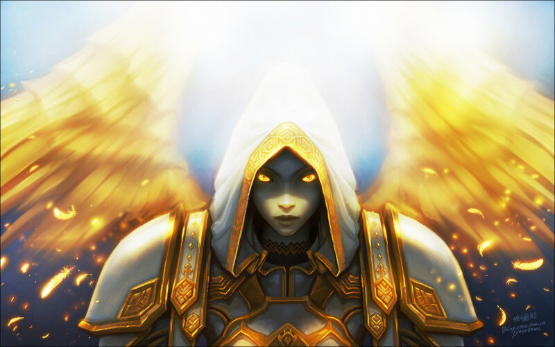 Angelic Figure with Wings — Gold