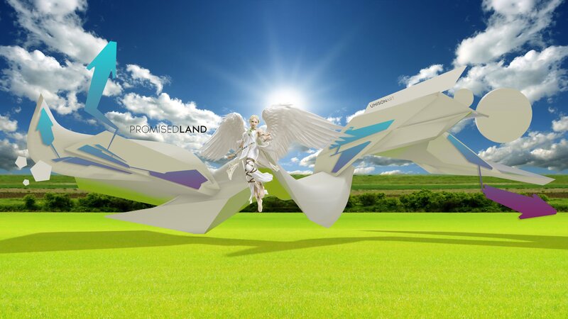 Angelic Figure with Wings — Green, Serene, Afternoon