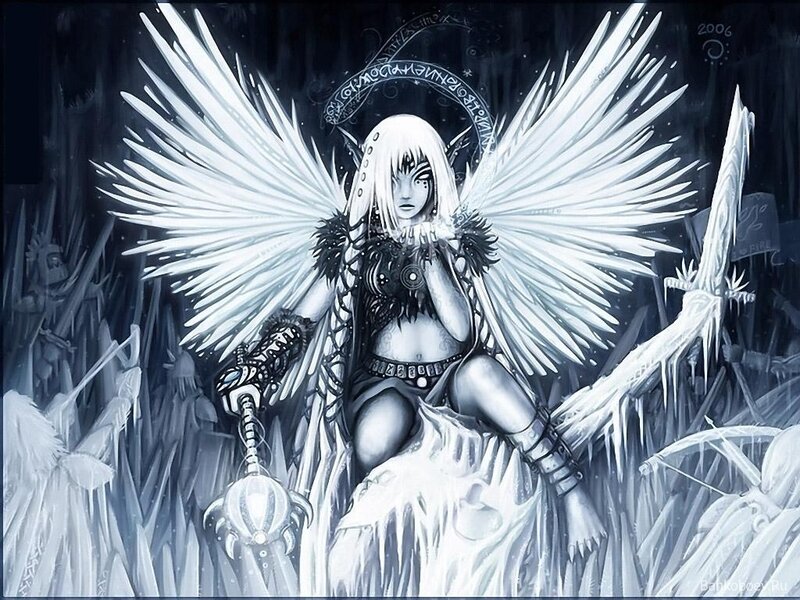 Angelic Figure with Wings — White, Dramatic, Night, Digital Art, Sword