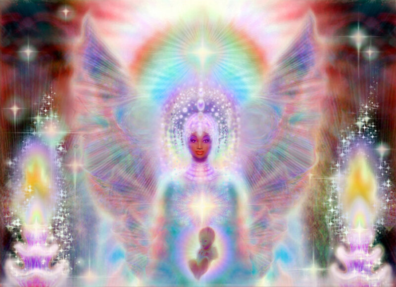 Angelic Figure with Wings — White, Ethereal, Mystical