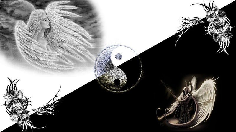 Angelic Figures and Yin-yang