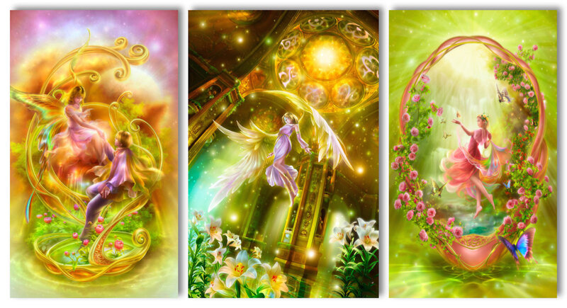 Angelic Figures in Fantasy Scenes