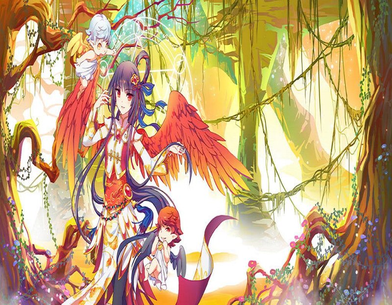 Angelic Figures in Forest