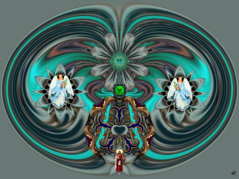 Angelic Figures in Fractal Design