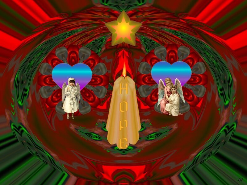 Angelic Figures with Candle
