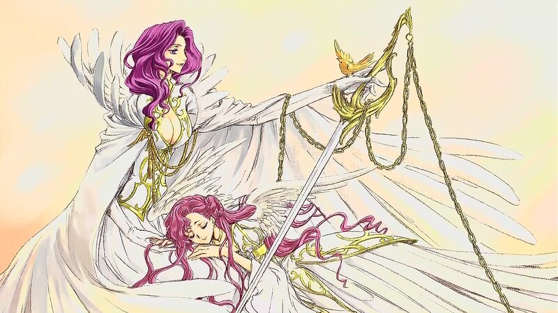 angelic figures with wings