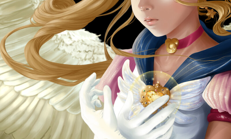 Angelic Girl Holding Heart