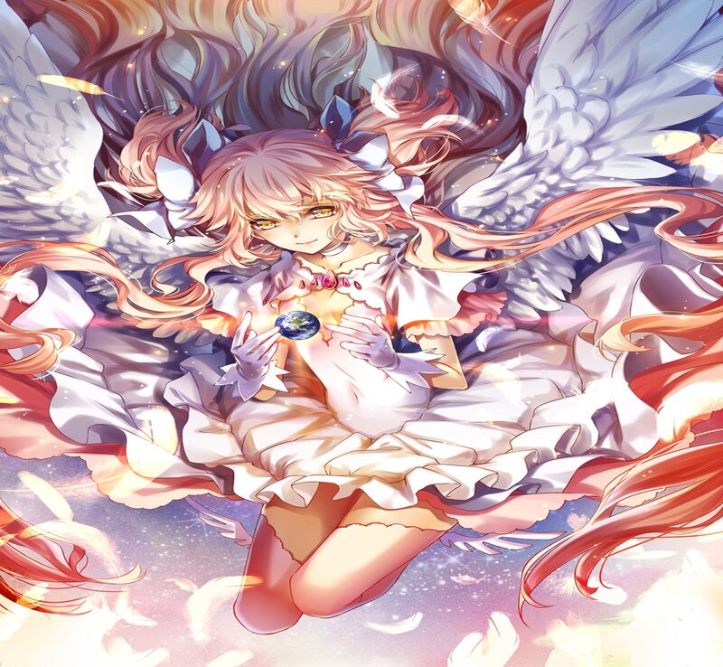 Angelic Girl Holding Planet