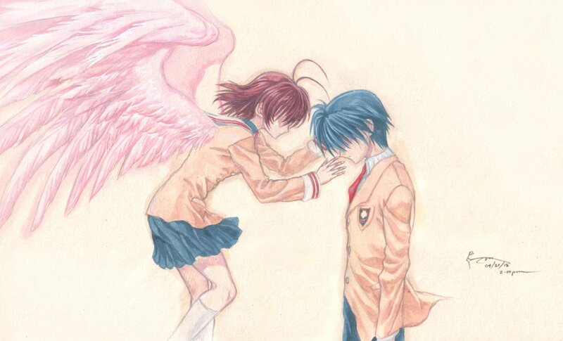 Angelic Girl Hugging Boy