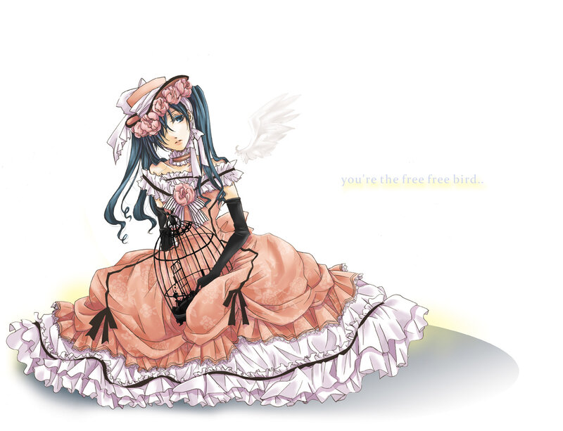 angelic girl in a dress