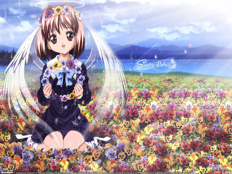 Angelic Girl in Flower Field