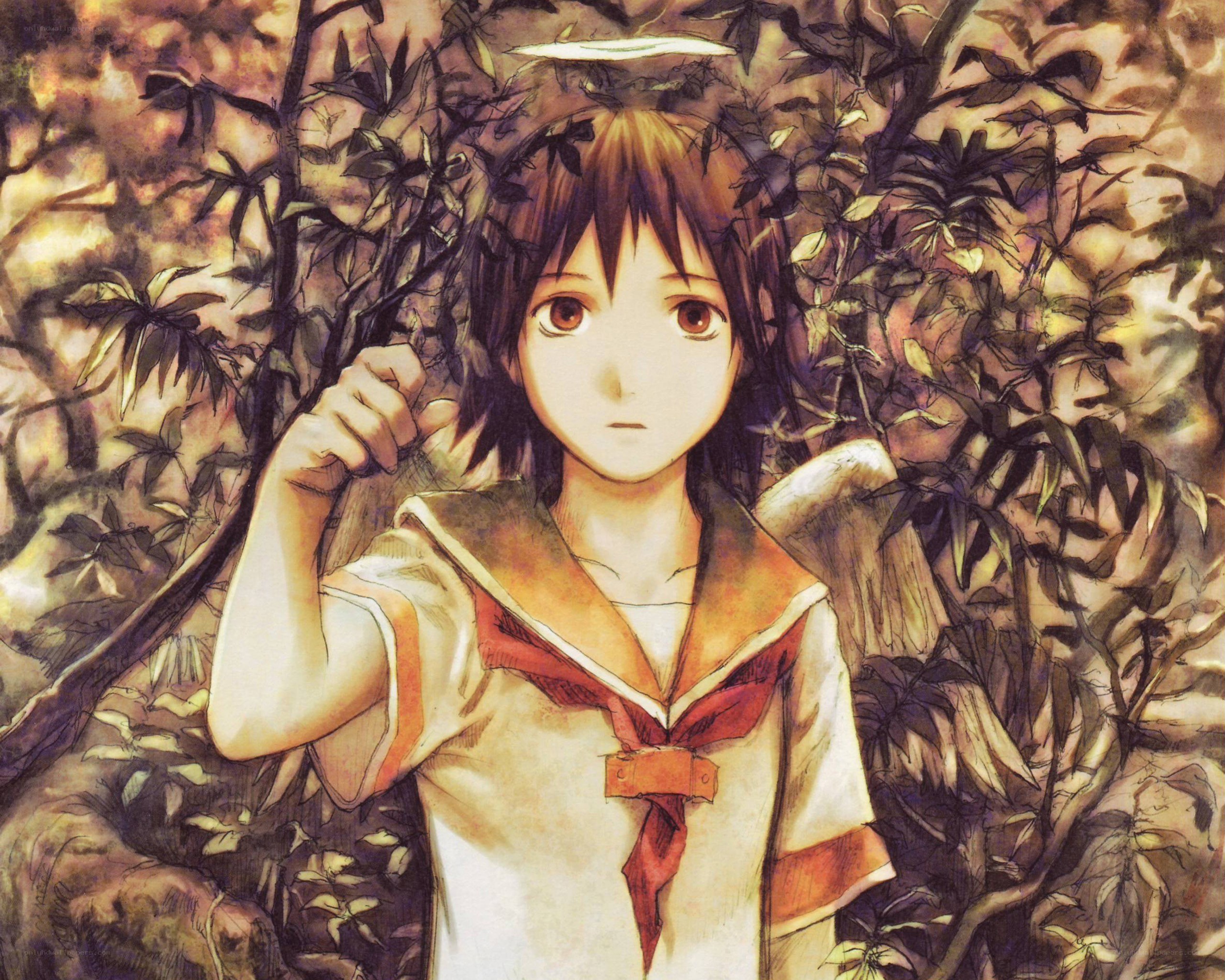 angelic girl in foliage