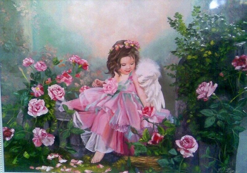 Angelic Girl in Garden