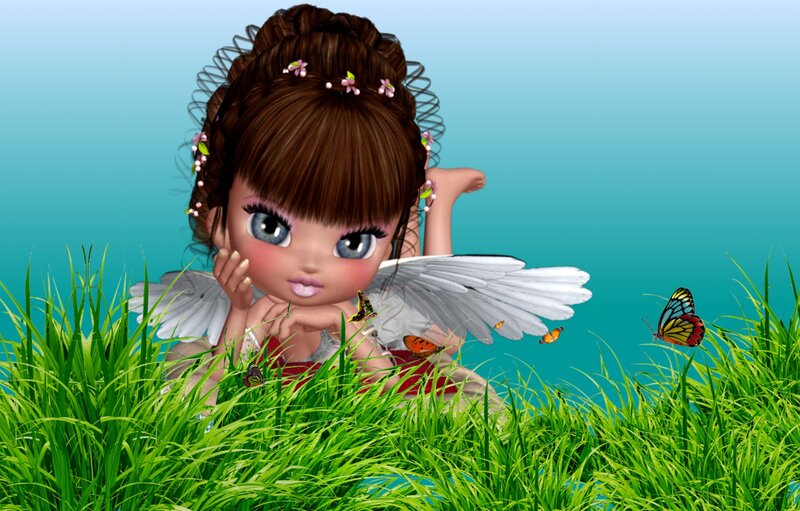 Angelic Girl in Grass