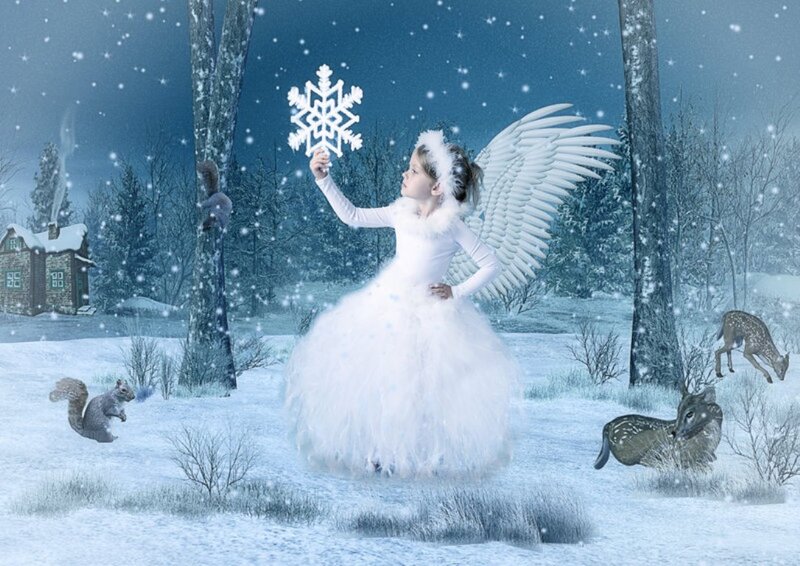 Angelic Girl in Snow