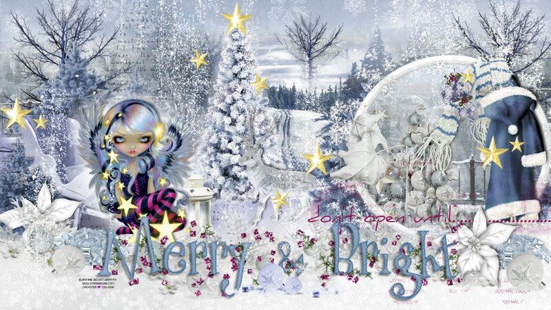 Angelic Girl in Winter Scene