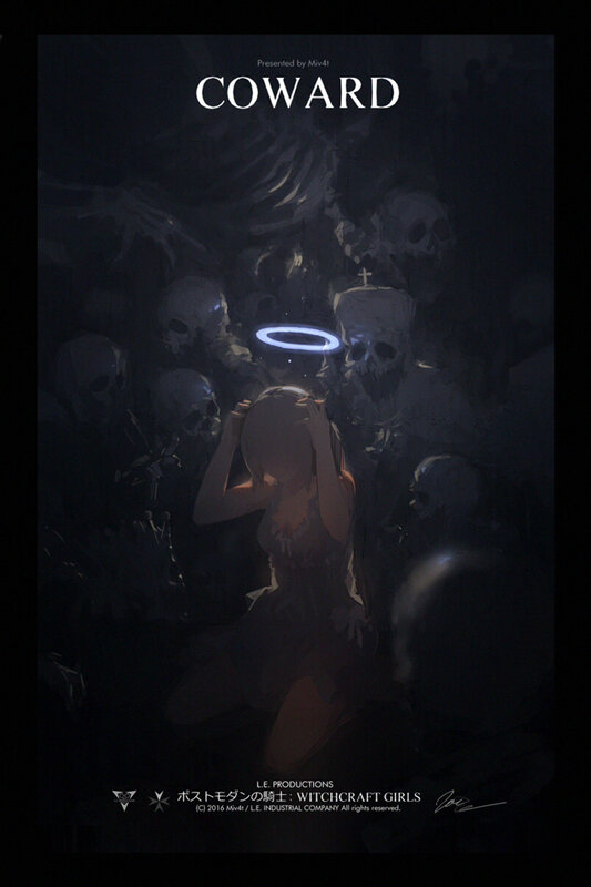 Angelic Girl Surrounded by Skulls