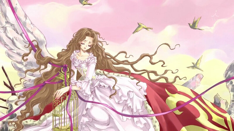 angelic girl with birds