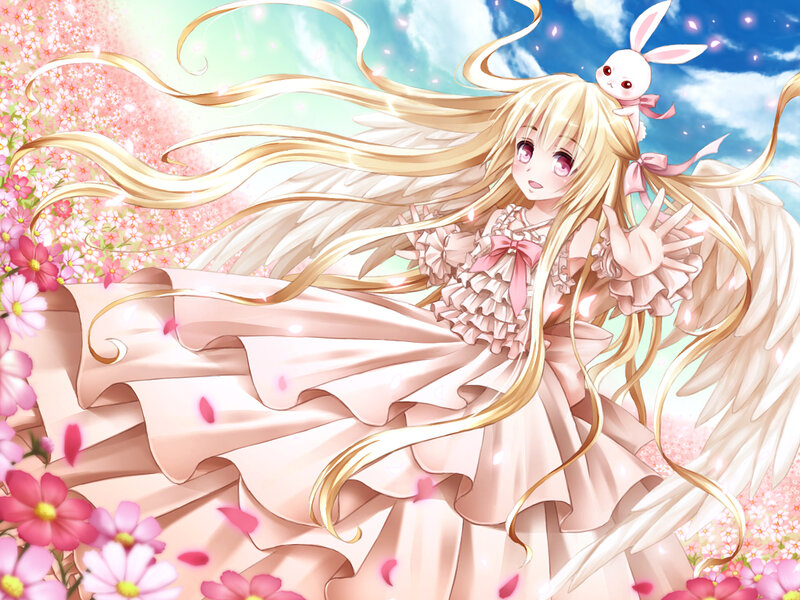 Angelic Girl with Bunny