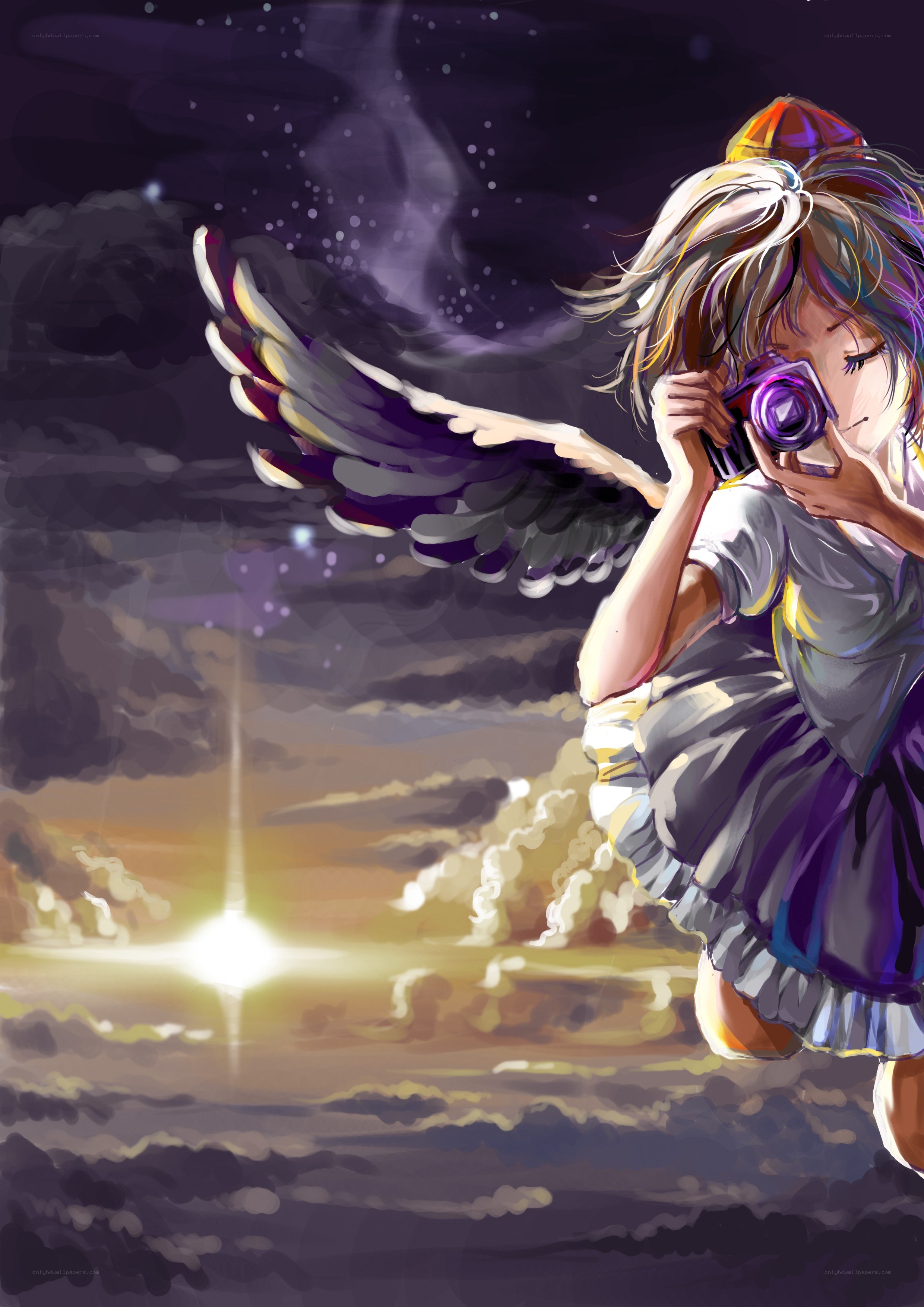angelic girl with camera