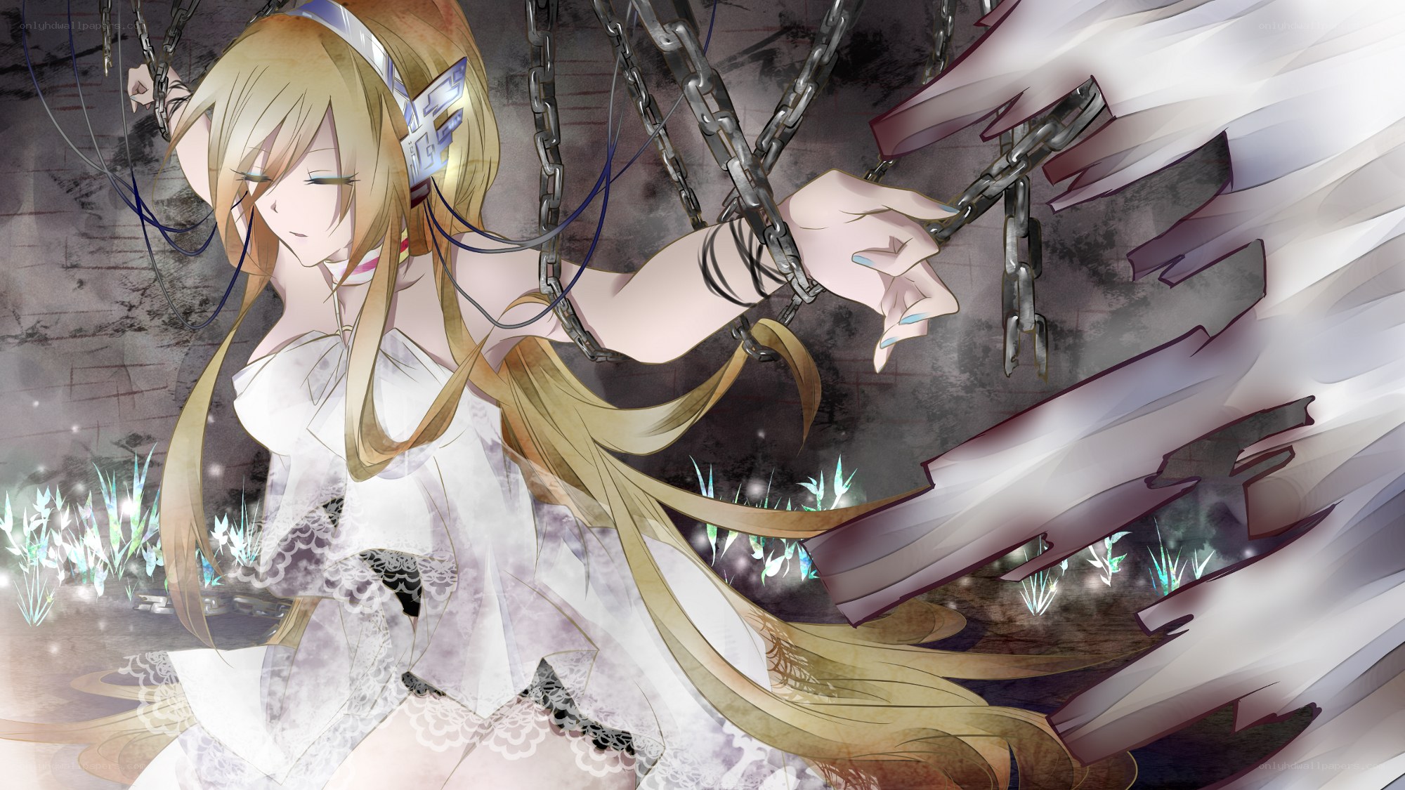 angelic girl with chains