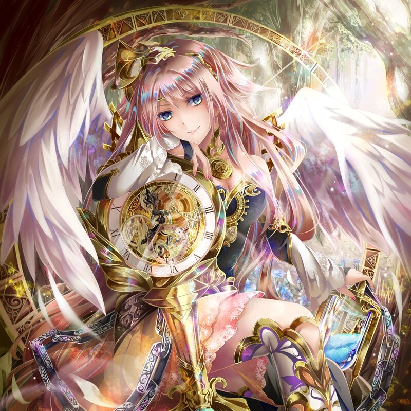 Angelic Girl with Clock