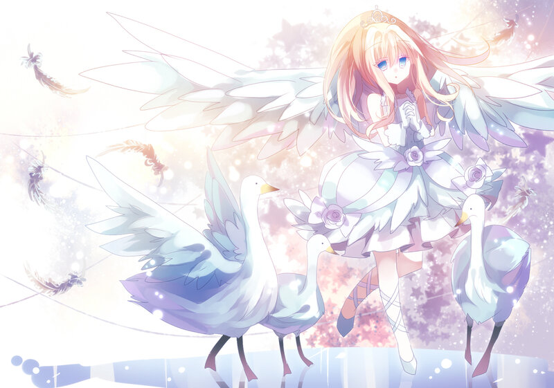 Angelic Girl with Geese