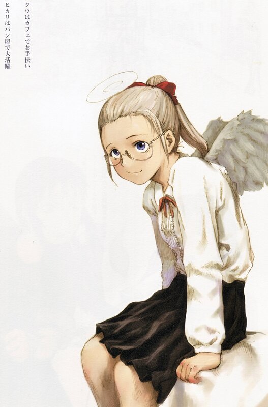angelic girl with glasses