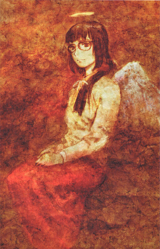 angelic girl with glasses