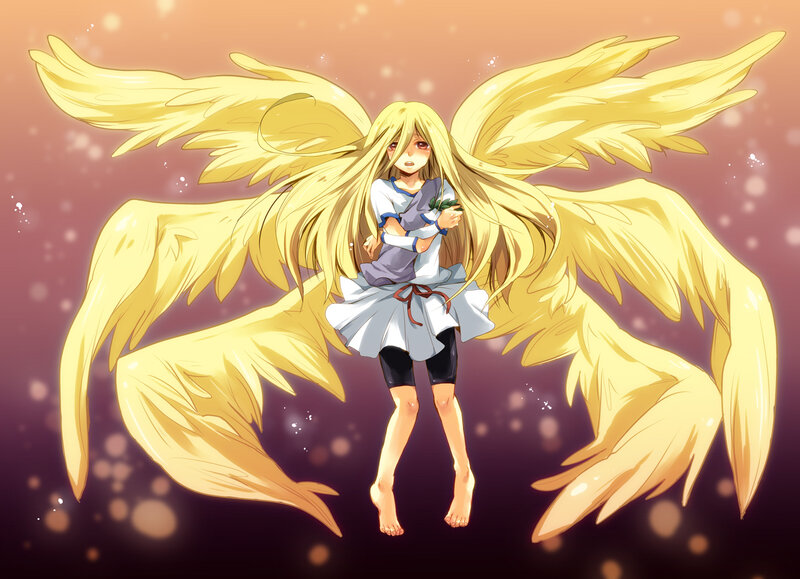 angelic girl with golden wings