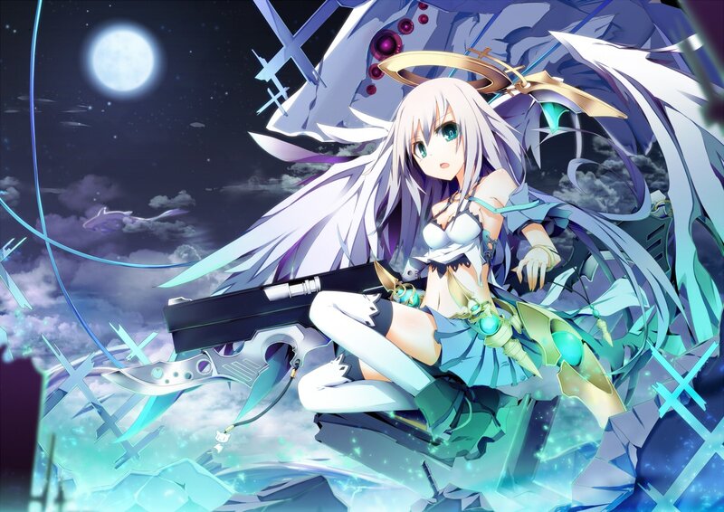 angelic girl with gun