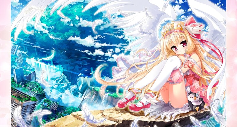 Angelic Girl with Penguin