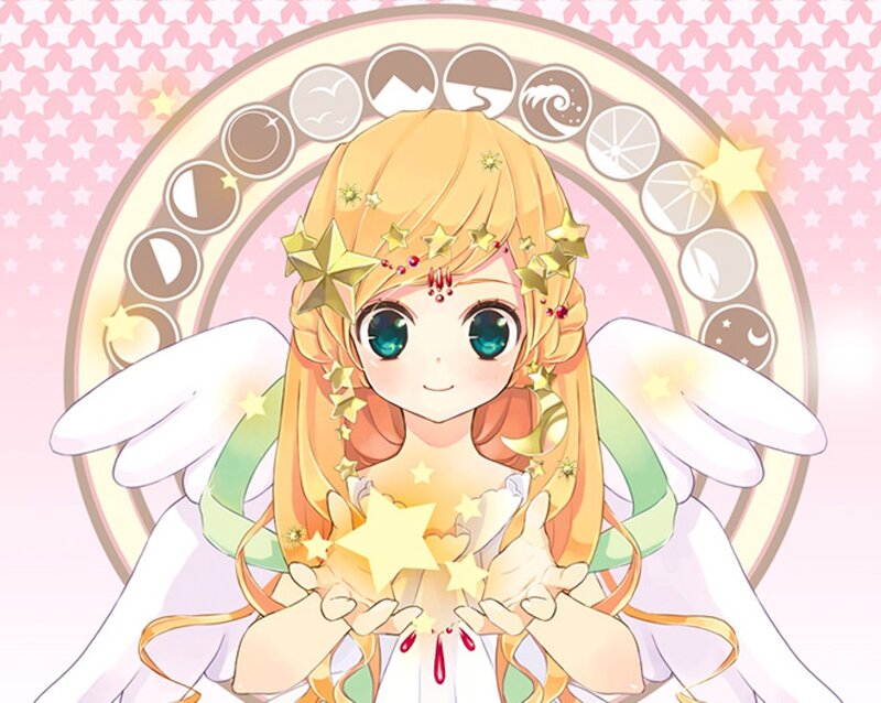 Angelic Girl with Stars