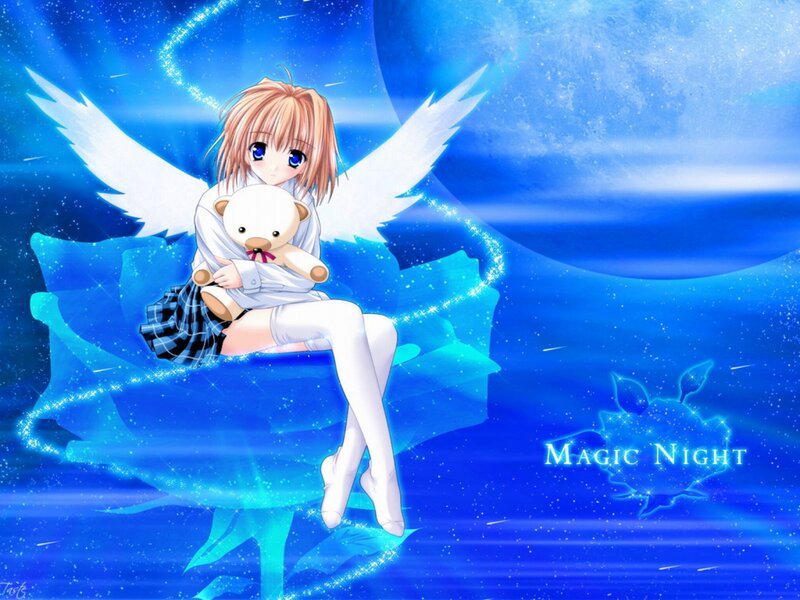 Angelic Girl with Teddy Bear