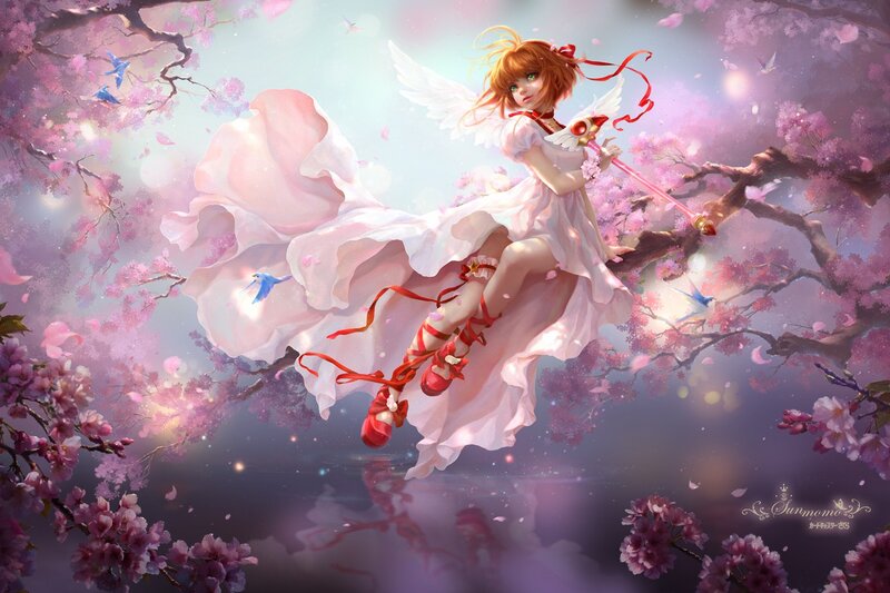 Angelic Girl with Wand — Pink