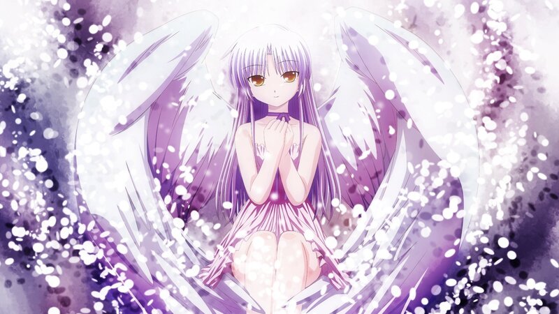angelic girl with white wings