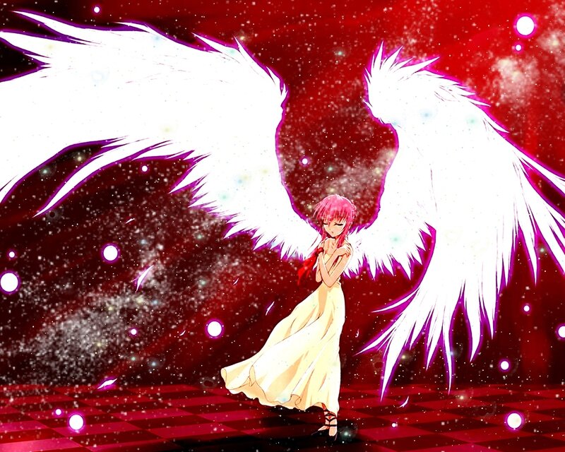 angelic girl with white wings