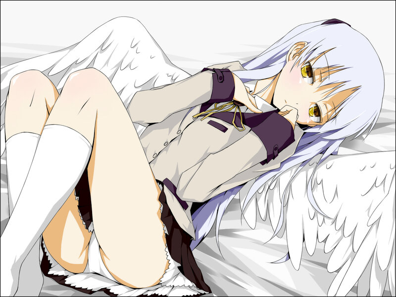 angelic girl with white wings
