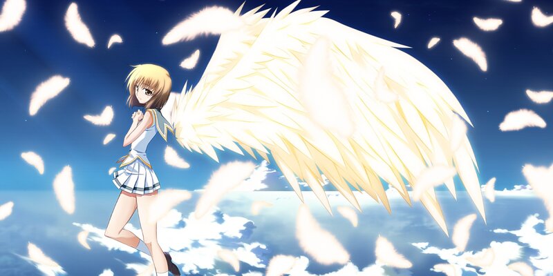 angelic girl with white wings