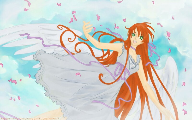 angelic girl with wings