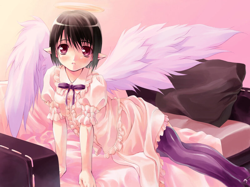 angelic girl with wings