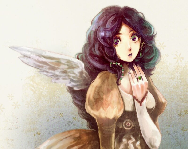 angelic girl with wings