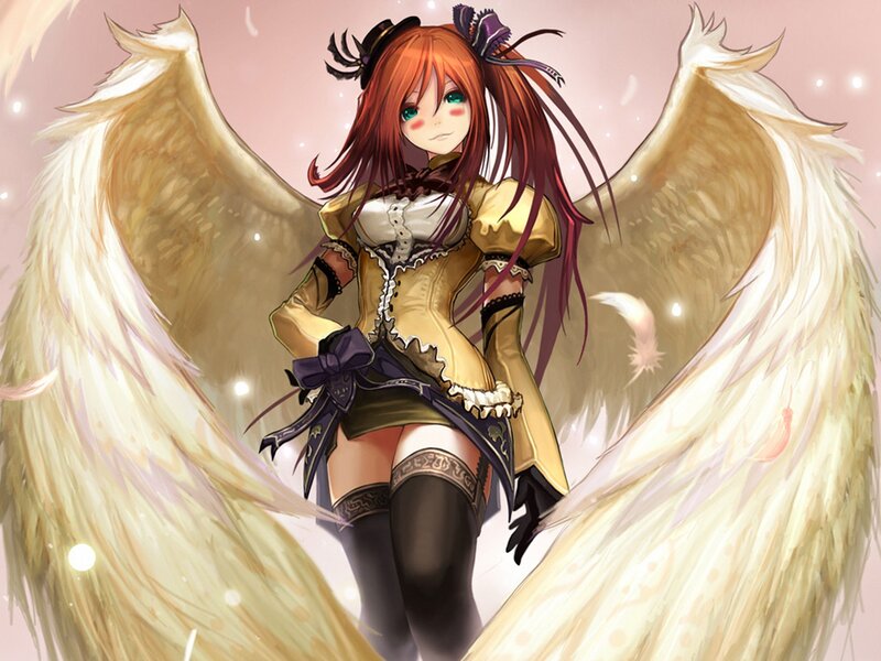 angelic girl with wings