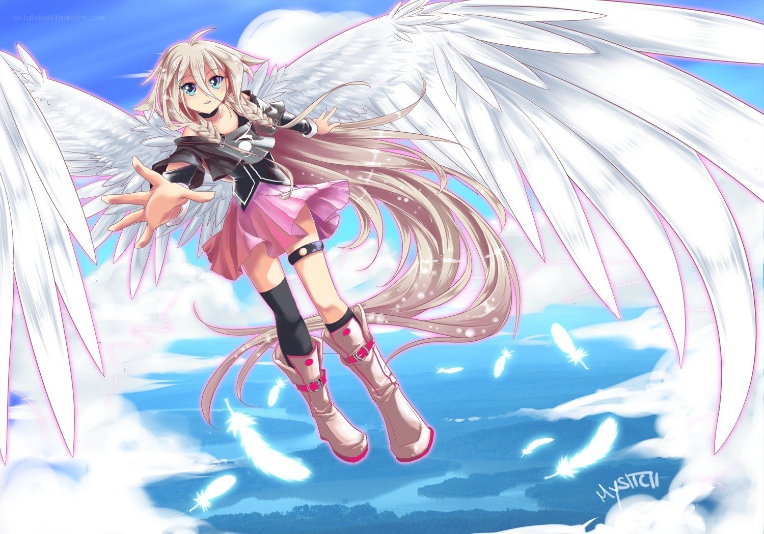 angelic girl with wings