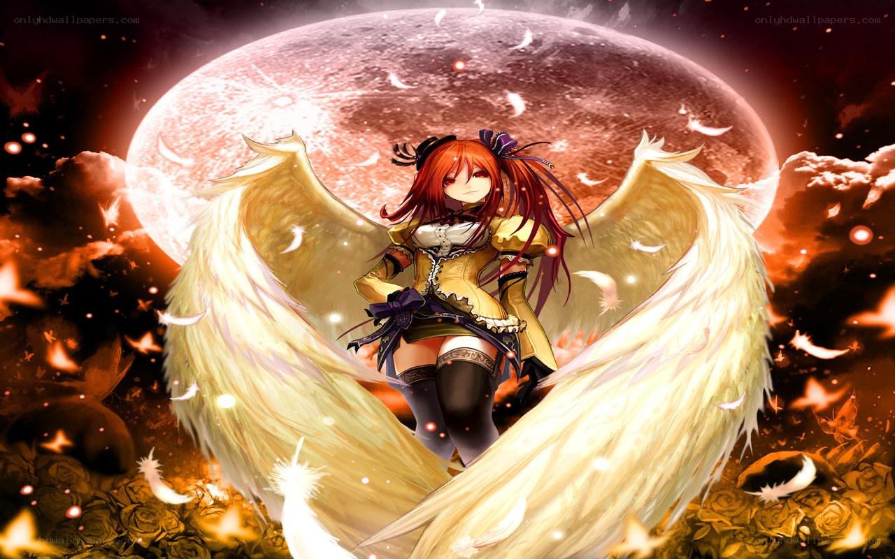 angelic girl with wings