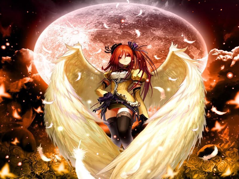angelic girl with wings