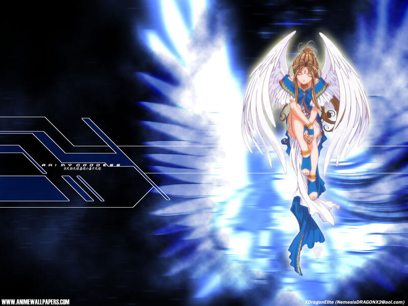 Angelic Girl with Wings — Blue, Dramatic, Anime, Light